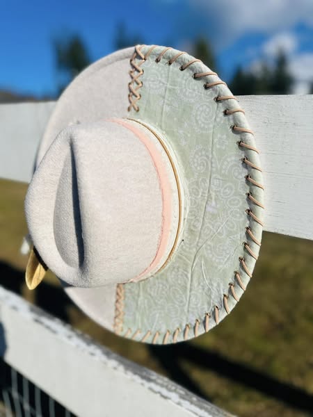 Cowgirl Elegance Wide Flat Brim Hat