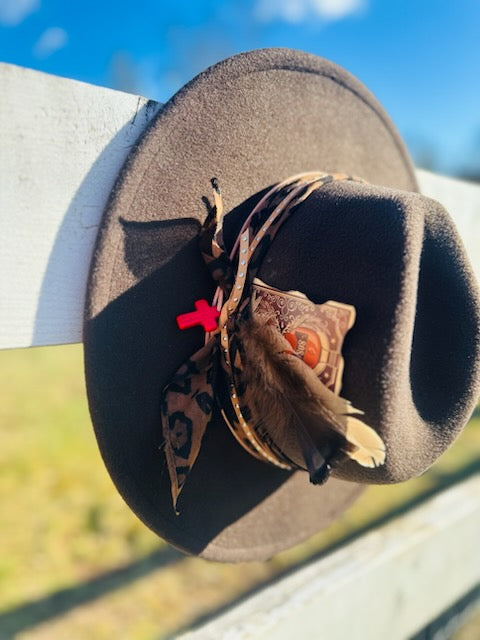 Leopard Dream Wide Flat Brim Hat
