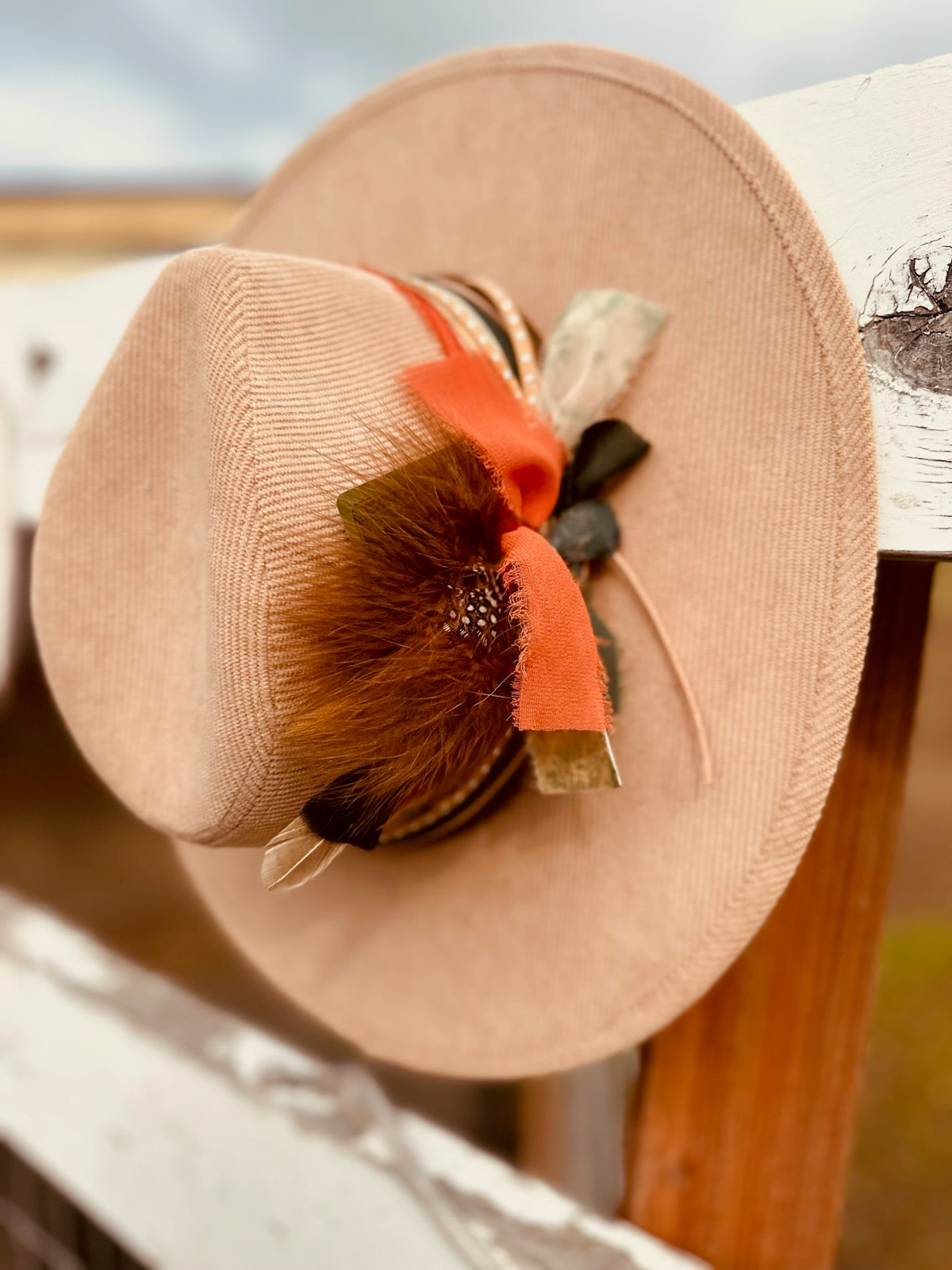Corduroy Wide Flat Brim Hat