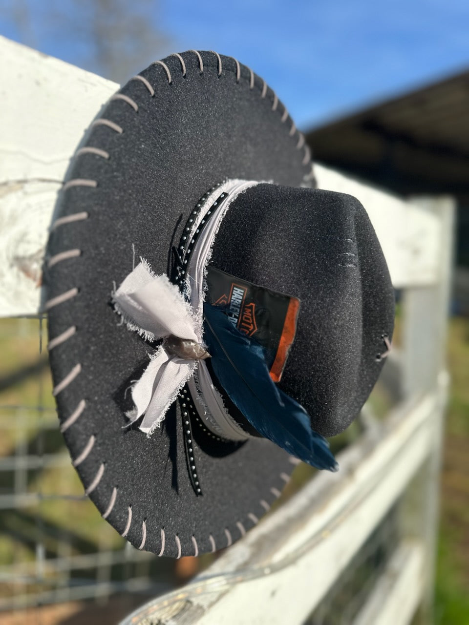 Black/Grey Harley Inspired Hat