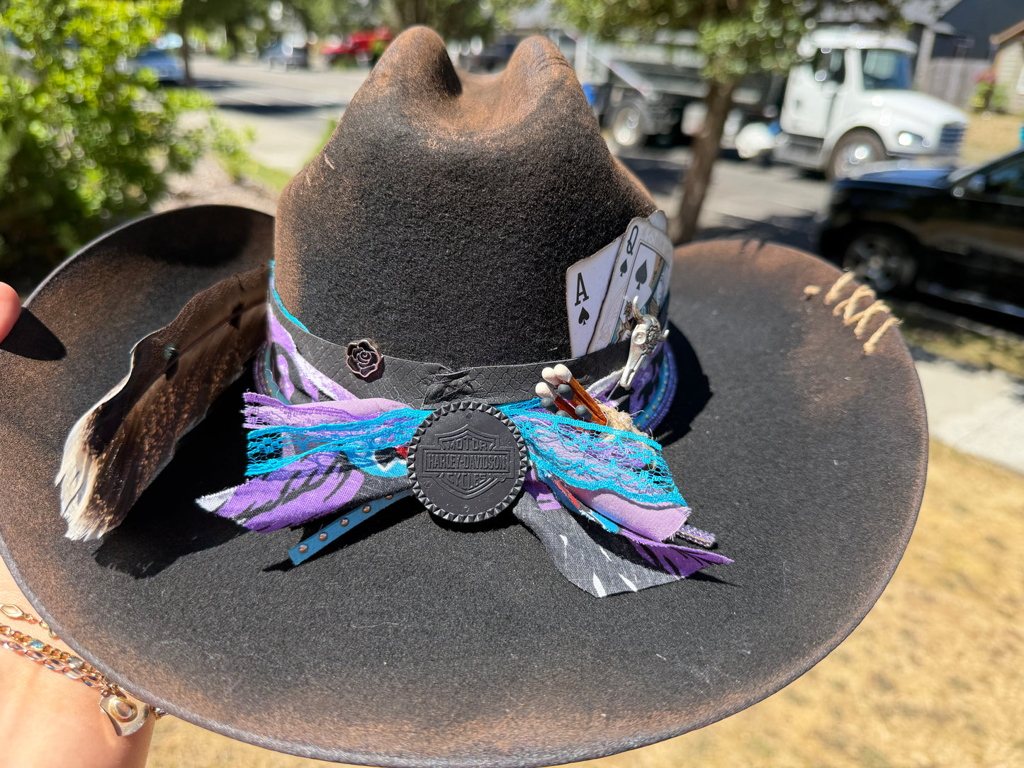 Custom Harley Cowboy Hat