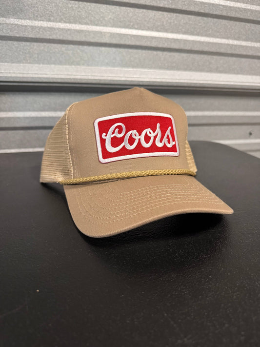 Coors Vintage Red Khaki Trucker
