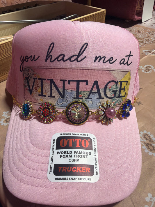 You Had Me At Vintage Trucker Hat with chain