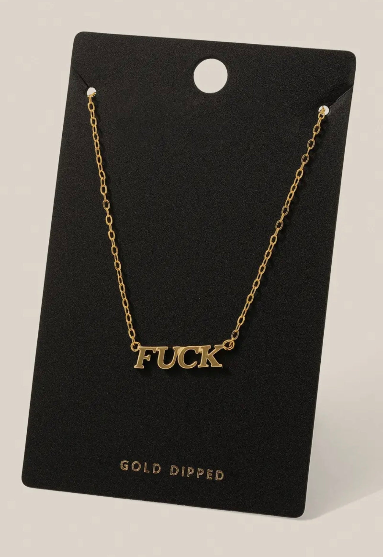 Fuck Print Charm Necklace