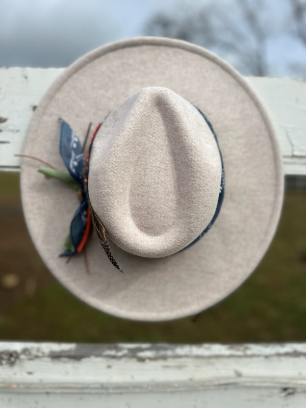 Johnny Cash Wide Flat Brim Hat