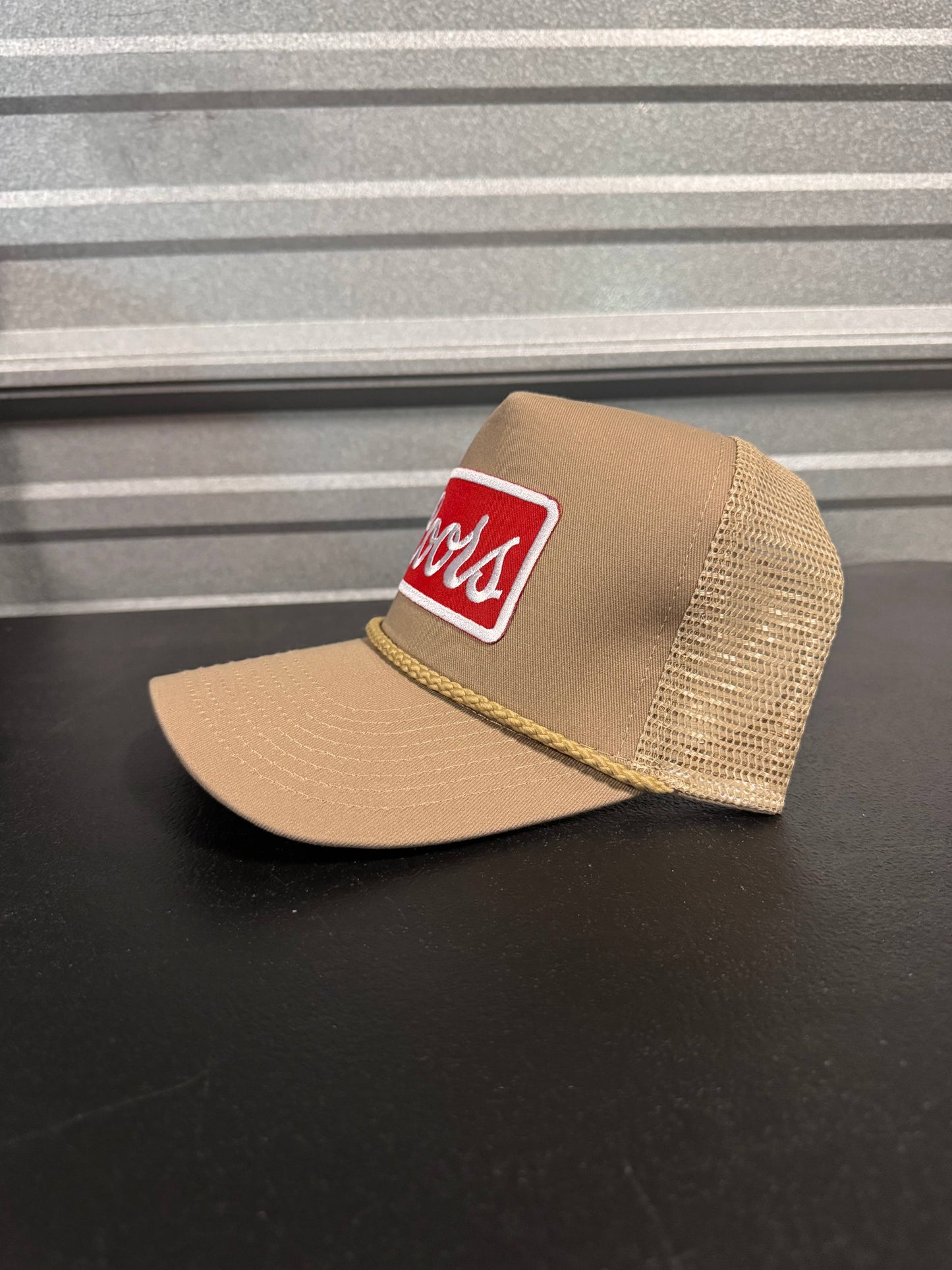 Coors Vintage Red Khaki Trucker